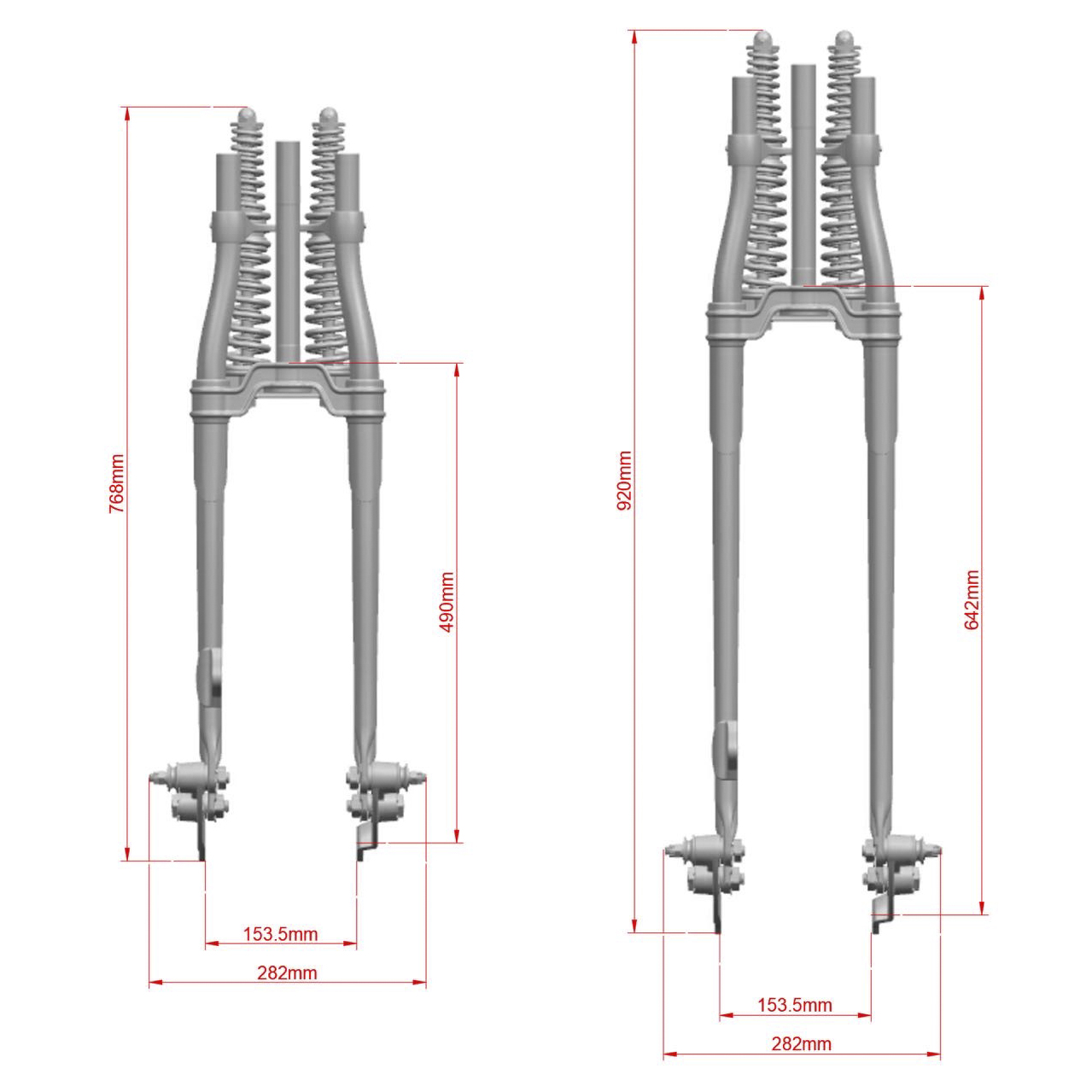 Narrow Extended Springer for Harley Davidson Chopper - Image 9