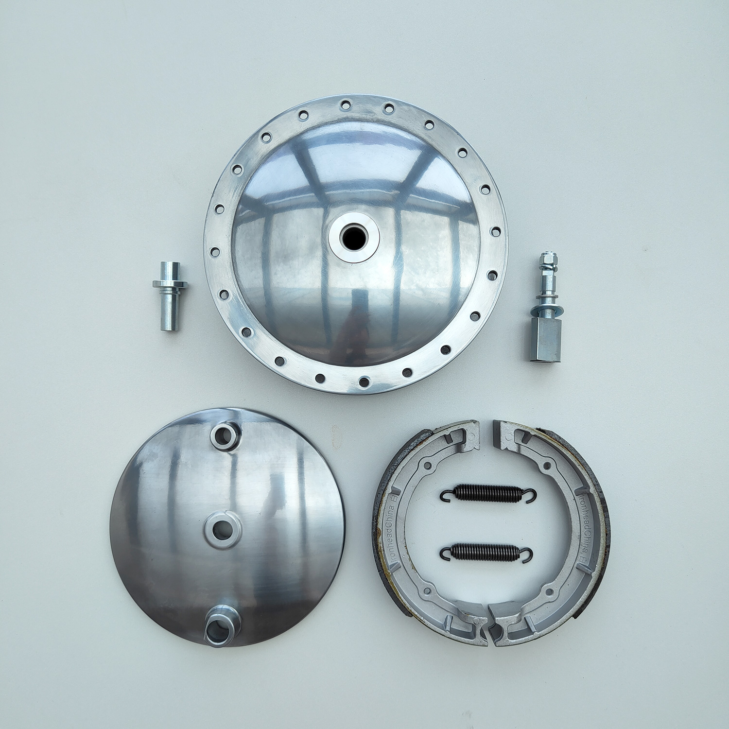 Complete Hamburger Drum Brake Kit For Harley Ironhead Shovelhead Chopper - Image 3